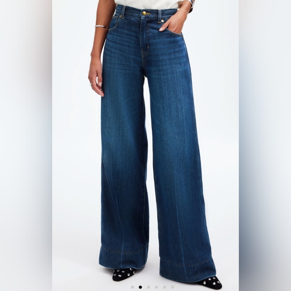 Madewell NWT Superwide-leg Jeans Softdrape Denim Edition Ellsworth Wash